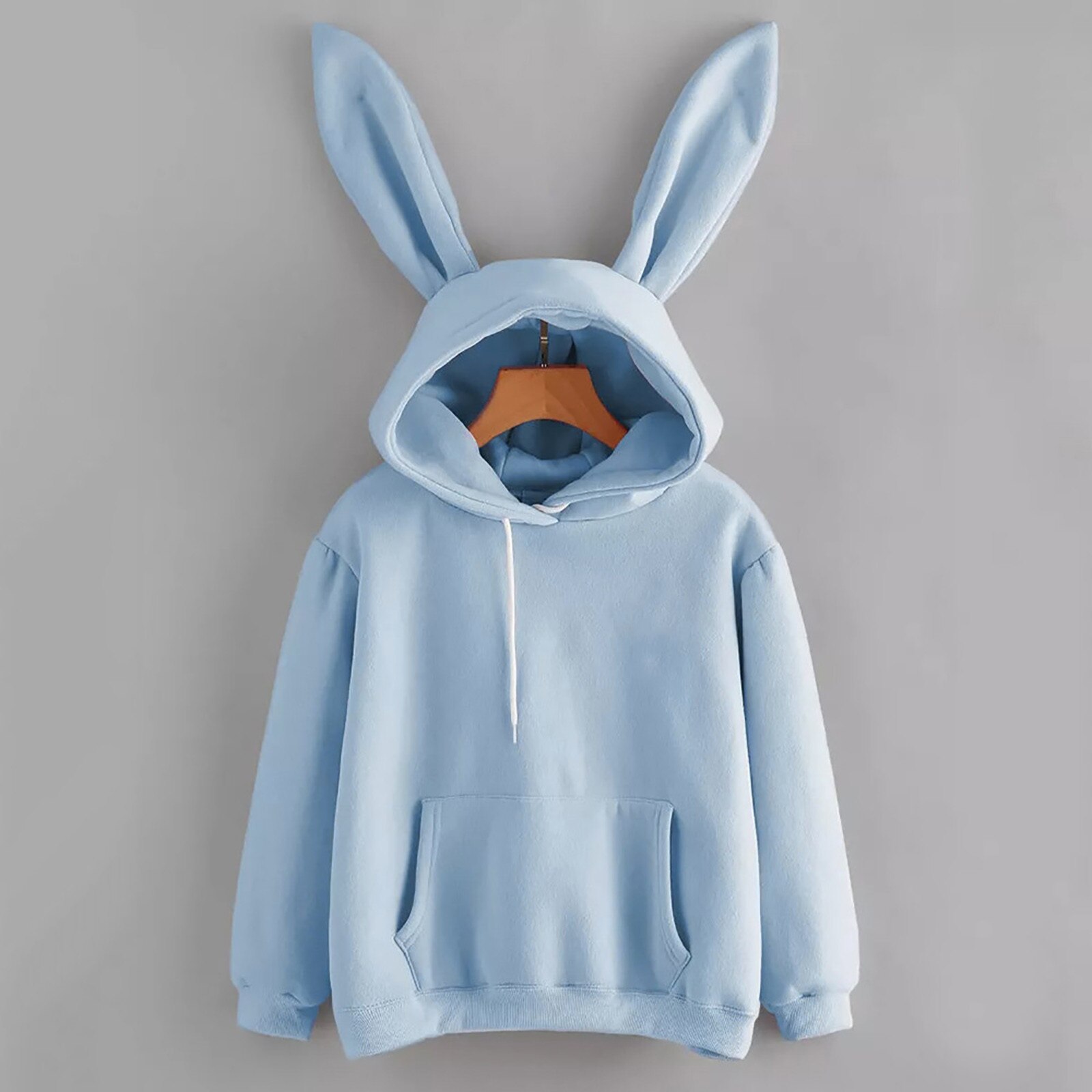 Sudadera de manga larga con capucha de conejo de dibujos animados para mujer, suéter, chaqueta, chaqueta, bonita Sudadera con capucha de conejo para mujer, Otoño e Invierno
