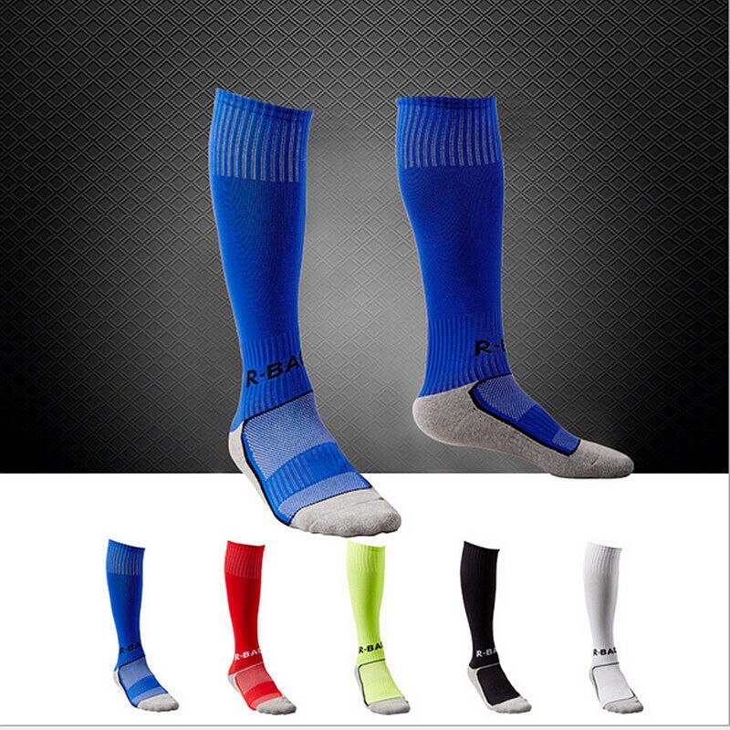 1pair Youth Child 35cm High Tube Socks Athletic Football Bassball Size UK 33-38 Socks Leg Protect Knee-High Socks