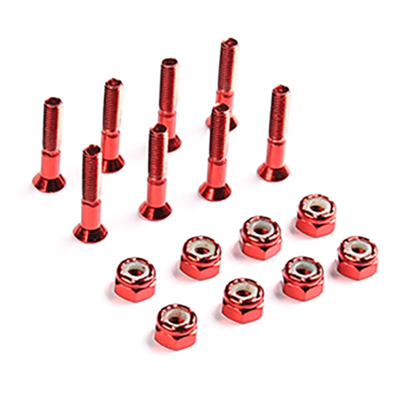 AKAGEAR 8Pcs Skateboard Screws for Installing Trucks Skateboarding Truck Gilt Screws Hardware