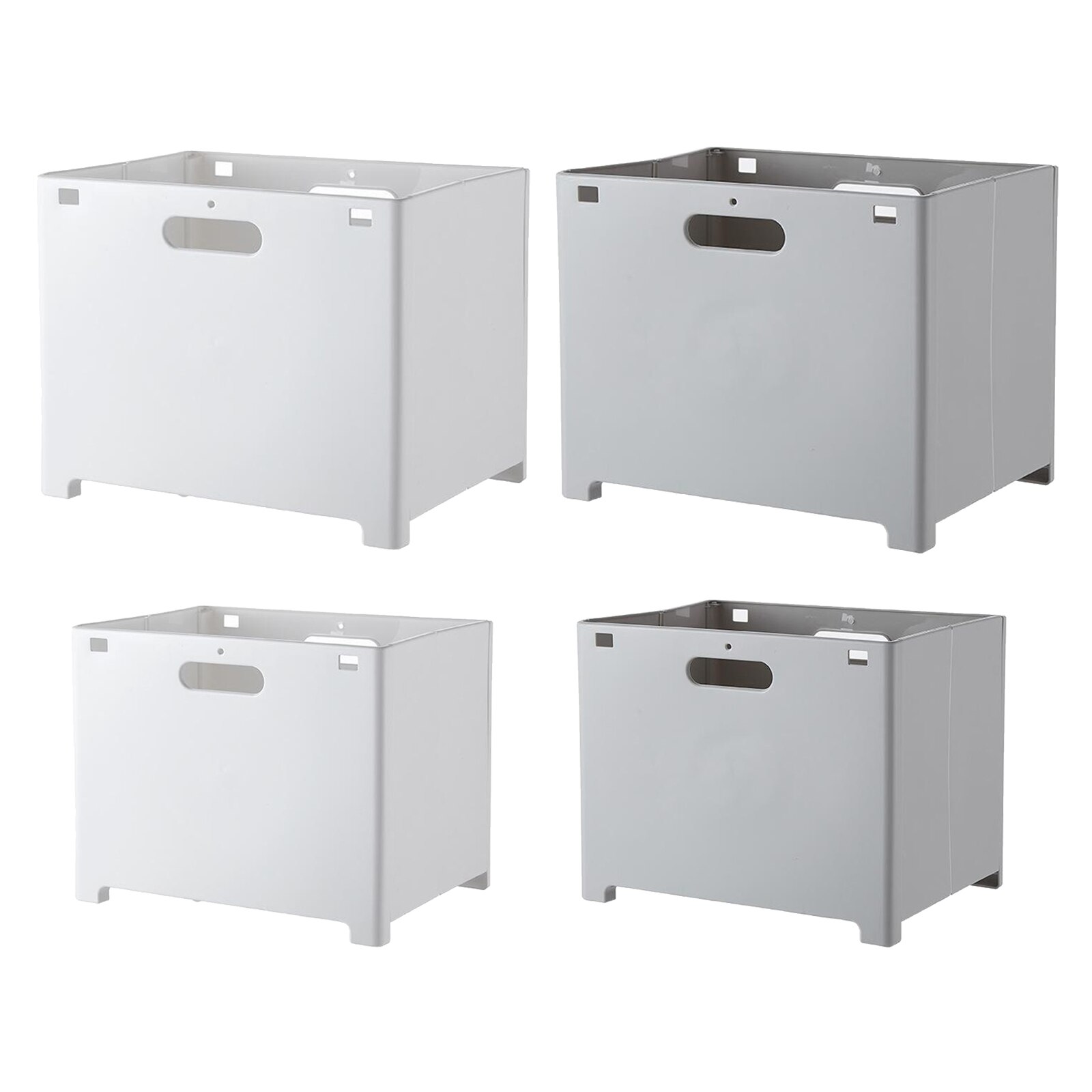 Wall Mounted Storage Basket Foldable Plastic Clothes Organizer for Laundry Room