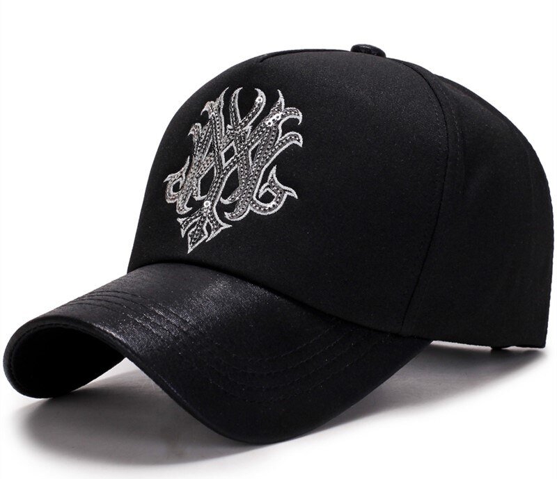 Spring and autumn baseball caps for men and women bright along the visor outdoor sports golf cap