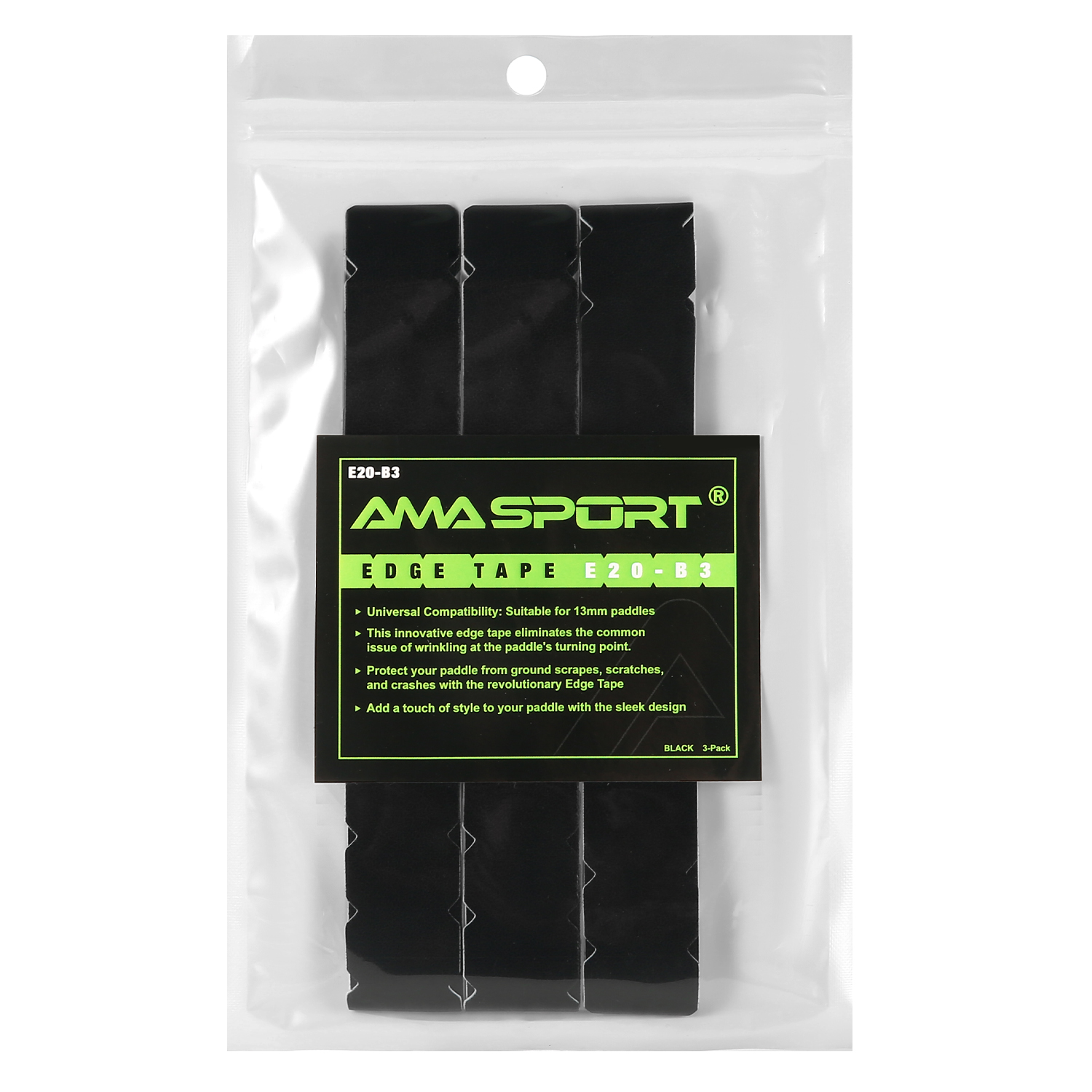 AMA SPORT Pickleball Paddle Protection Tape Gradient Color-Racket Edge Protection Tape -Fit Perfectly Curved Edge -No Wrinkling: Light Grey