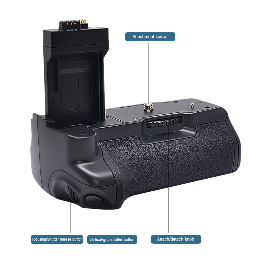 Mcoplus BG-450D Verticale Batterij Grip Houder Voor Canon Eos 450D 500D 1000D/Eos Rebel Xsi T1i Xs Camera Als BG-E5