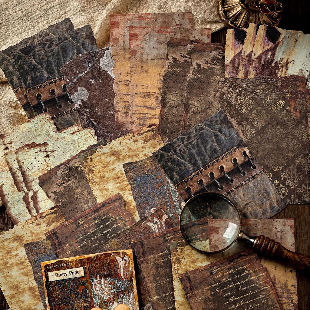 Journamm 30 hojas de papel Vintage para álbum de recortes, papel de escritura, Material decorativo para álbum de recortes, papel para Collage artesanal