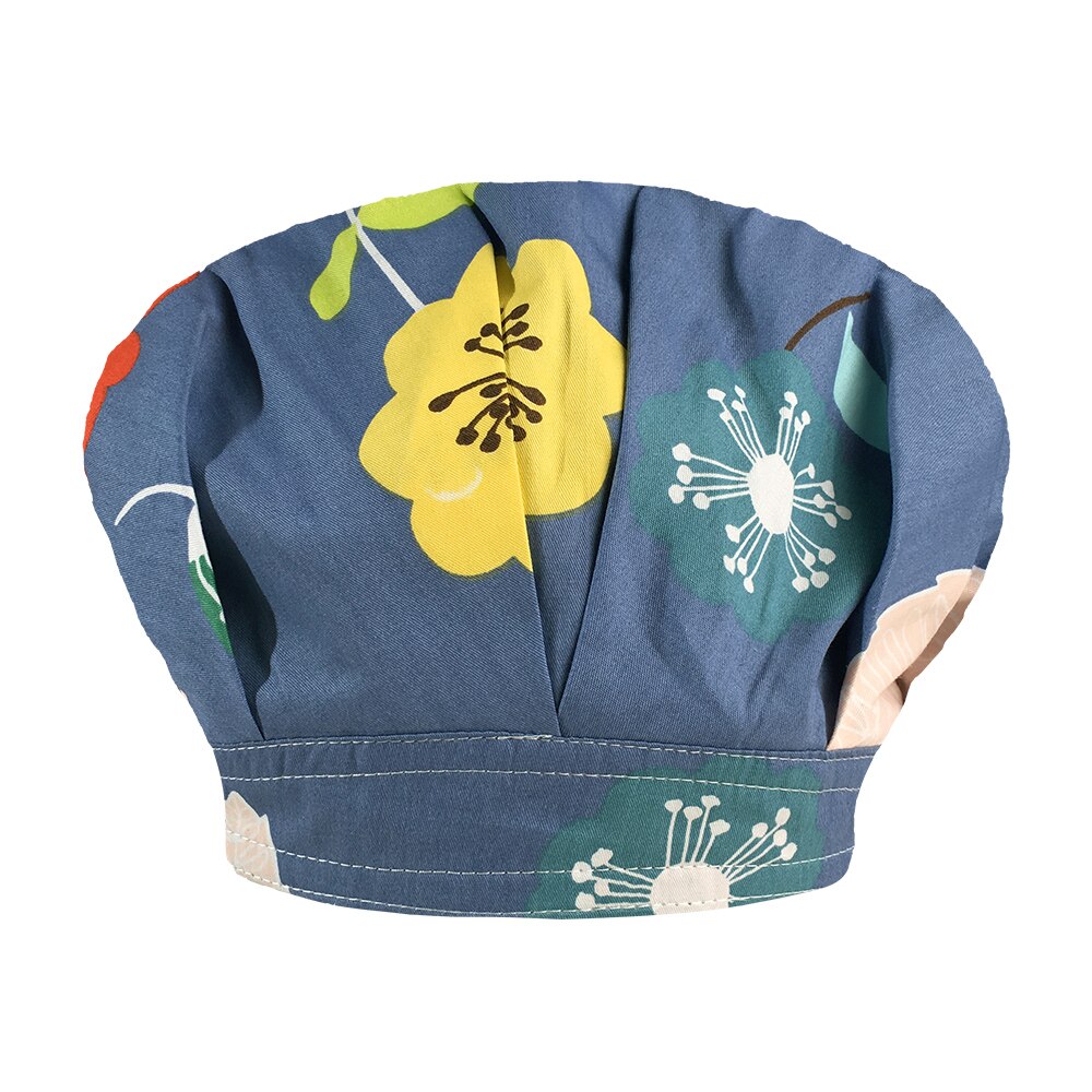 Adjustable cooking hat for men and women kitchen cafes elastic berets catering cooking caps printed work caps chef hat Long hair: photo13