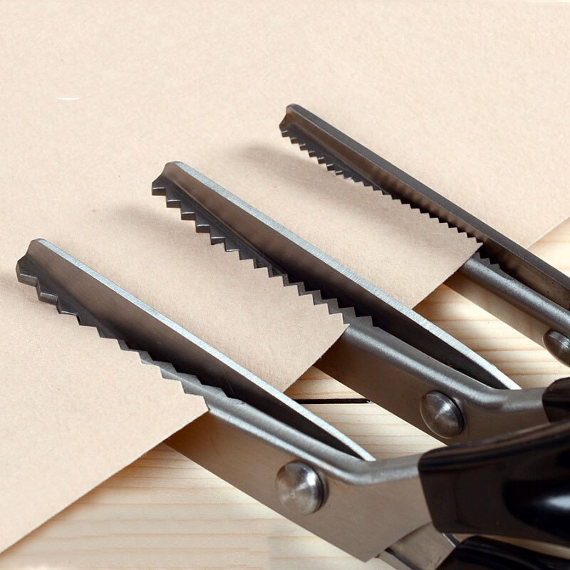 Sewing Cut 23.5cm Zig Zag Dressmaking Tailor Leather Handicraft Fabric Shear Pinking Scissor Textile DENIM DIY Upholstery Tool s