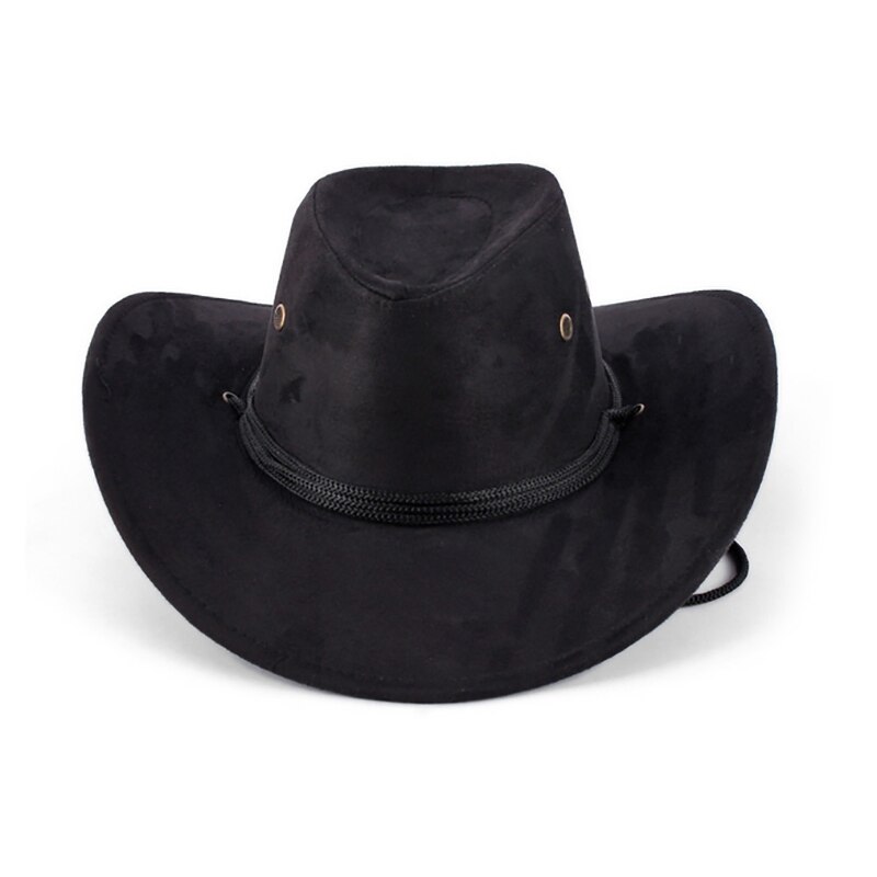 , nueva Unisex, sombrero de cowboy del Oeste, sombrero de turista sólido, sombrero ancho al aire libre, sombrero con visera de jazz, Gorras, al por mayor