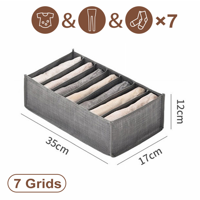 Garderobeoppbevaring for klær t-skjorter oppbevaring gjenstander jeans undertøy bukser organizer boks skap skuff organizer: Lysegrå