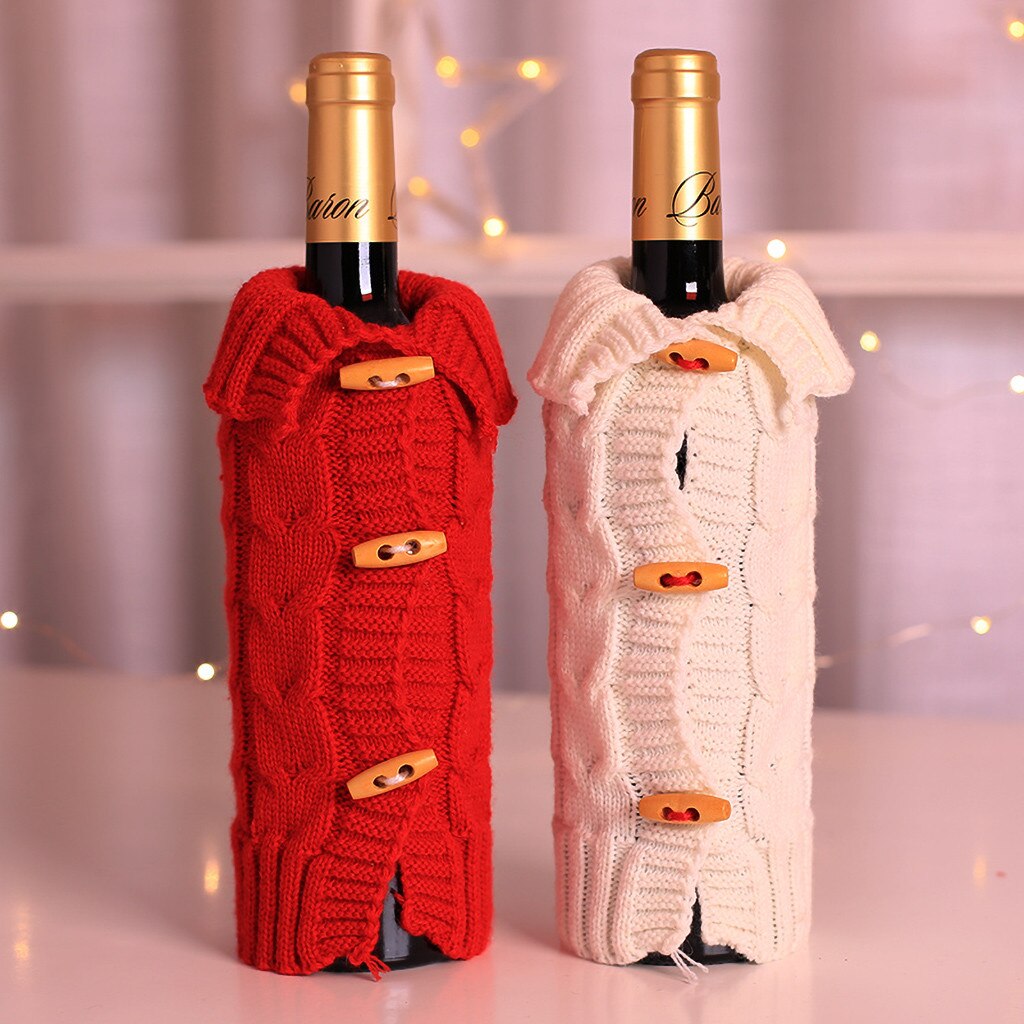 Wijnfles Cover Sneeuwpop Kous Kerst Bags Xmas Zak Verpakking Aanwezig Kerst Decoraties Voor Huis ^ 20