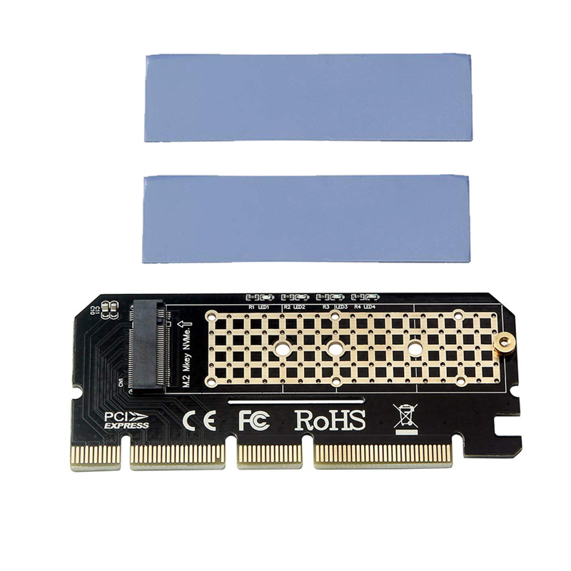 M.2 SSD NVME PCIe Gen3 X4 X8 X16 Adapter Kaart, M Sleutel M2 NVMe AHCI 2230 2242 2260 2280 SSD PCIe 3.0 Converter w/Thermische Pad