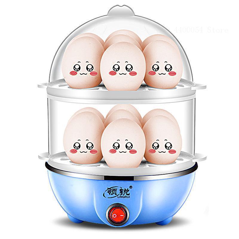 CCC Multifunctional stainless steel egg cooker Mini egg steamer Power failure protection breakfast machine 350W: 3