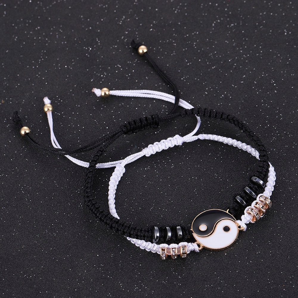 Neue Yin Yang Tai Chi Armbinde Einstellbar Passenden Schmuck Handgemachte Klatsch Seil Armreif Armbinde für Paar Charme Armbinde 1 Stck