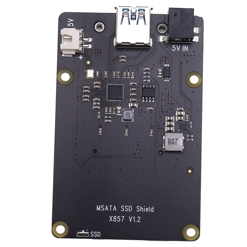 Carte d'extension de stockage SSD MSATA X857 USB3.1 bouclier pour Raspberry Pi 4B