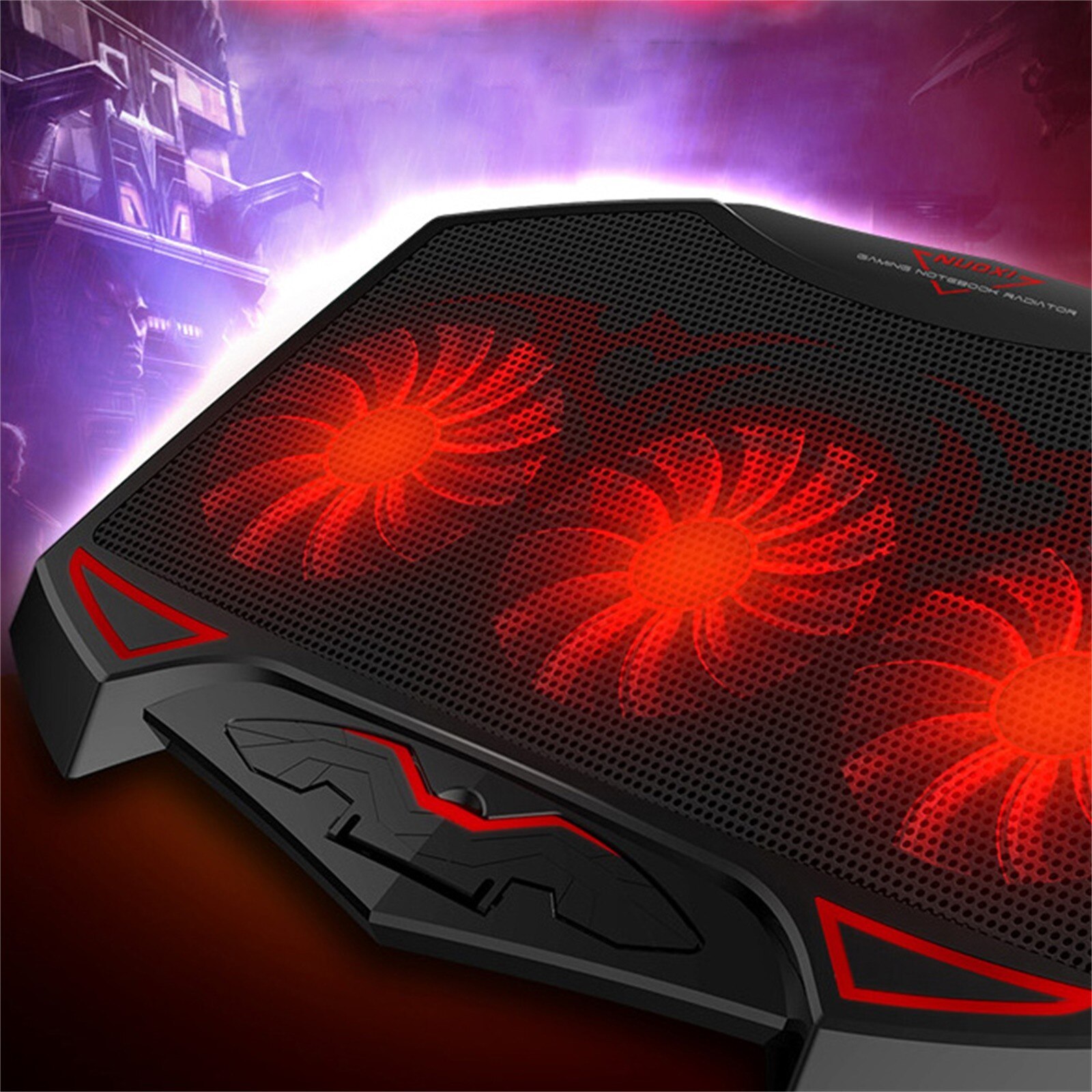 Heat Sink Laptop Cooler Cooling Pad Slim Portable USB Powered (3 Fans) Good Cooling Effect For Games: BK