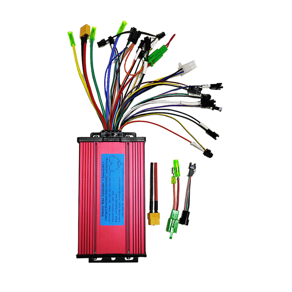 Electric Bike Scooter Motor Brushless Controller with LCD Display Control Panel 36V 48V 60V 26A-33A Compatible with S866 TF100: light green