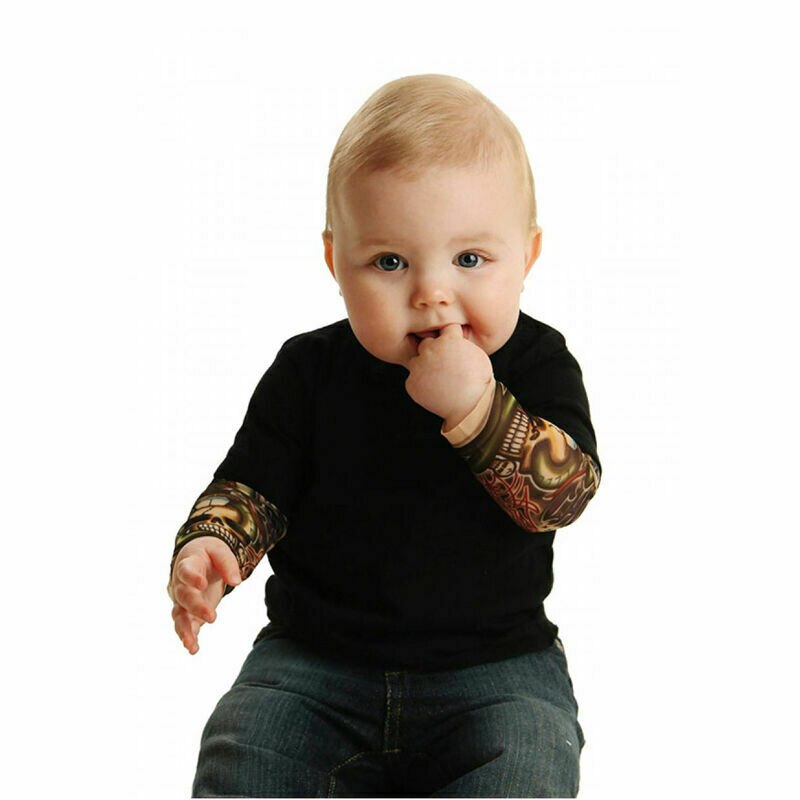 0-18m Baby Jongen Tattoo Gedrukt Romper Lange Mouw Patchwork Katoen Romper Herfst Pasgeboren Bebe peuter Jongen Kleding