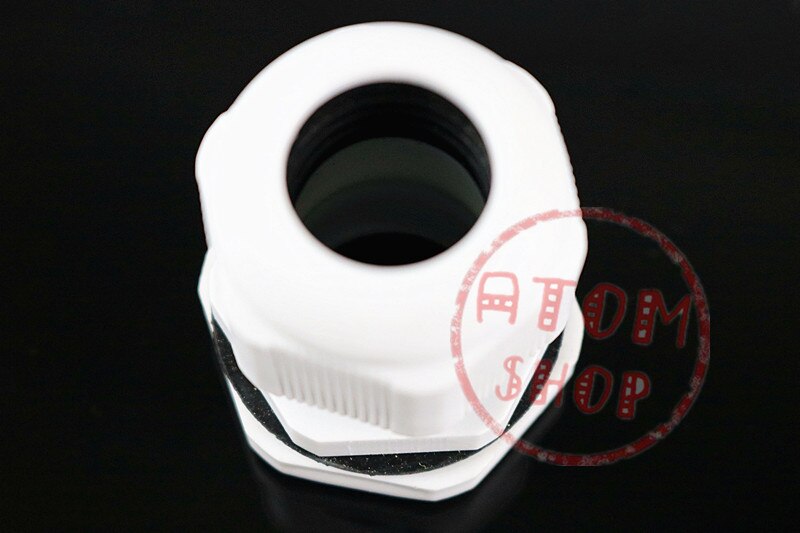 10PCS PG7 3-6.5mm Cable gland IP68 Waterproof Nylon Plastic Cable Gland Connector CE
