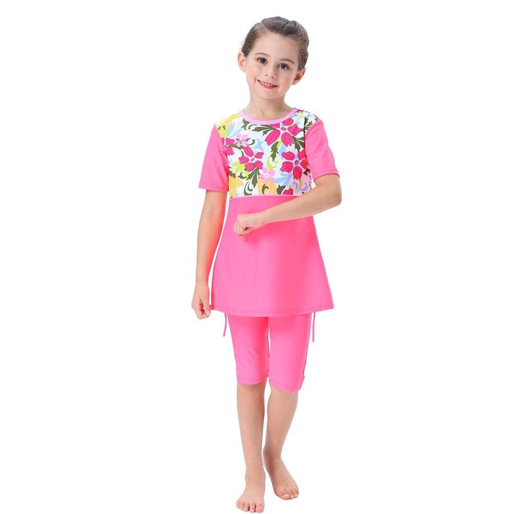 Bañadores musulmanes para niñas, trajes de baño largos para bebés, ropa de playa islámica árabe, Burkinis, pantalones de Surf, 3 uds.