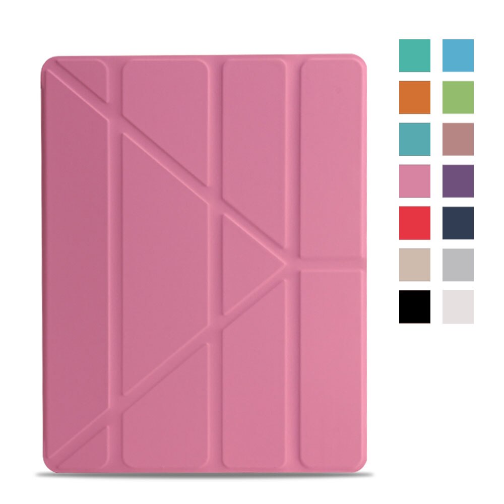 For ipad 9.7 Case Leather Silicone Soft Back Cover Case For ipad 6th Generation Case Smart Cover For ipad 9.7 Case: Pink