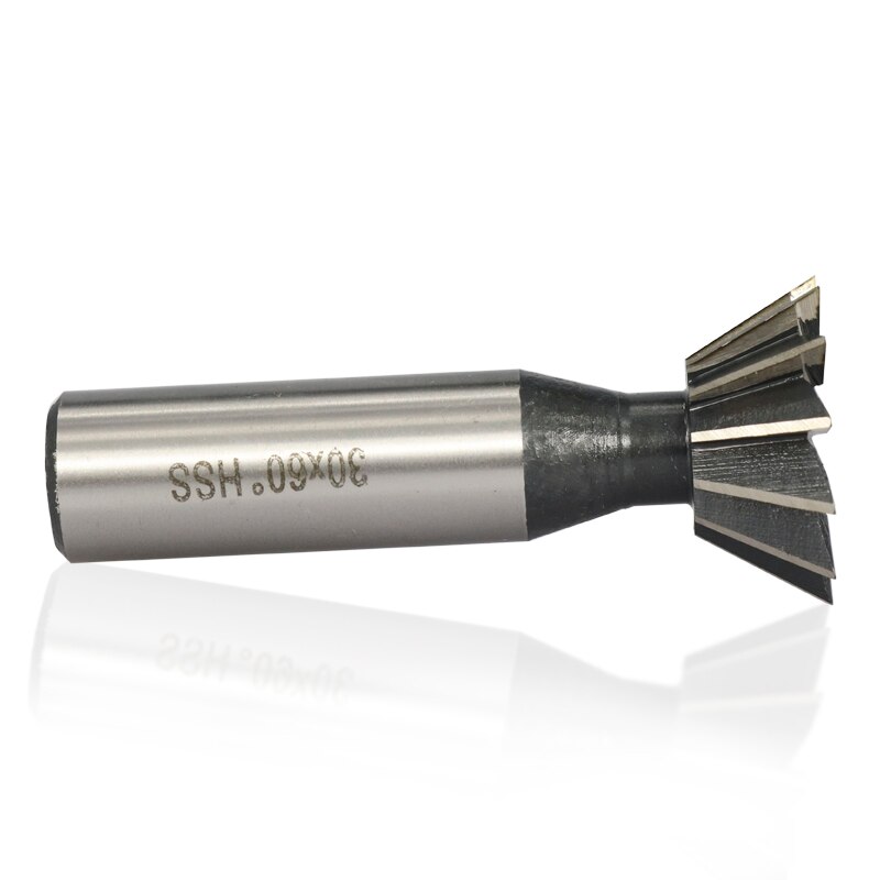 XCAN 30mm 45/60 Degrees HSS Dovetail Milling Cutter CNC Dovetail Router Bits for Wood/Metal Caving Dovetail End Mills