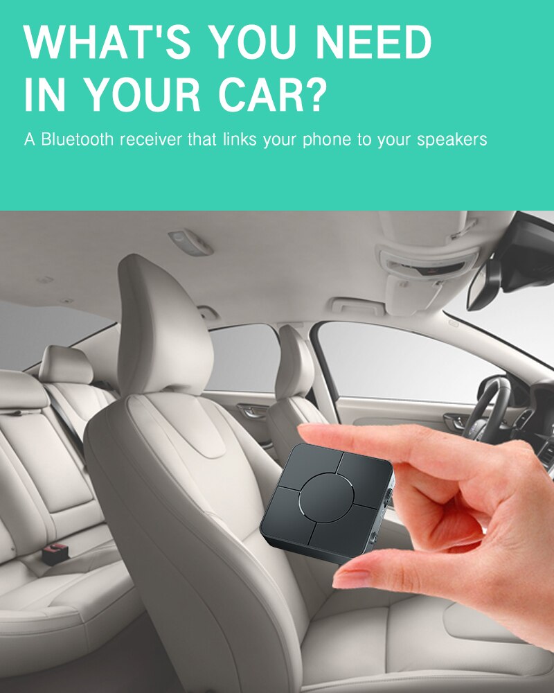 Bluetooth 5.0 Audio Receiver Transmitter 3.5mm AUX Jack USB Dongle Wireless Adapters Handsfree Call Mic For Car TV PC Speaker