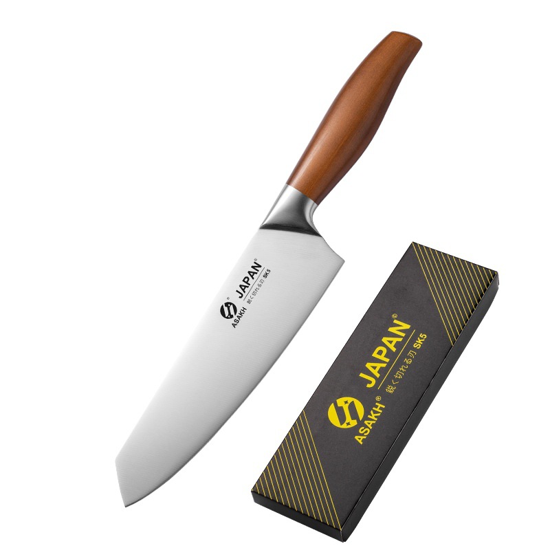 Roestvrij Staal Japanse Keukenmes Hakken Dual-Purpose Koksmes Slagersmes Slagersmes Vlees Cleaver Koken Gereedschap: Style C with box