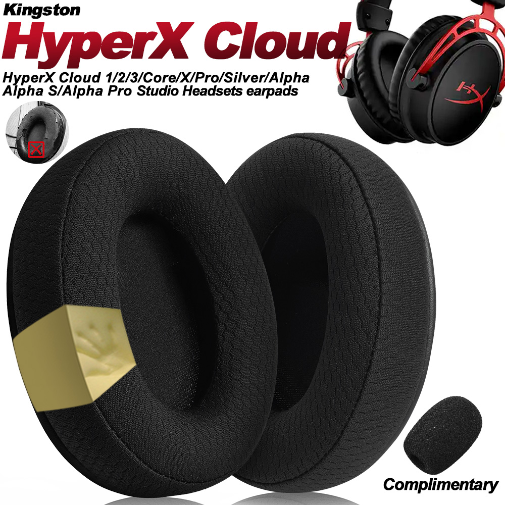 Replacement Foam Ear Pads for HyperX Cloud 123 Alpha, II,III,Stinger,Silver,Core,X,S,Pro Headphones memory foam Earpads Protein