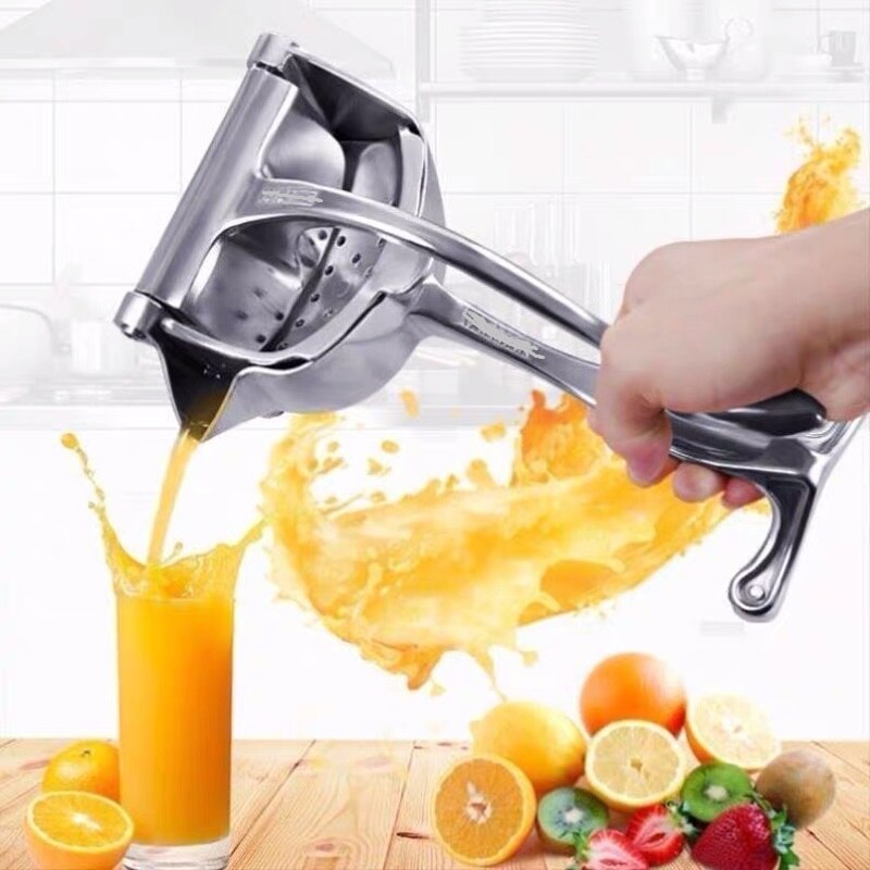 Manual juicer pomegranate juice squeezer pressure lemon sugar cane juice Stainless Steel Manual Hand Press Juicer Squeezer: A