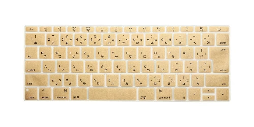Japanese Silicone Keyboard Cover Skin For Macbook Pro 13" A1708 Version,No Touch Bar) For Mac 12" A1534 Japan Version