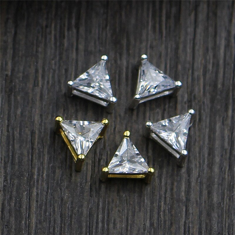 100% 925 Sterling Silver Spacer Beads With AAA Zircon Pretty Gold Color Charm Silver Beads DIY Jewelry Making Bracelets Findings