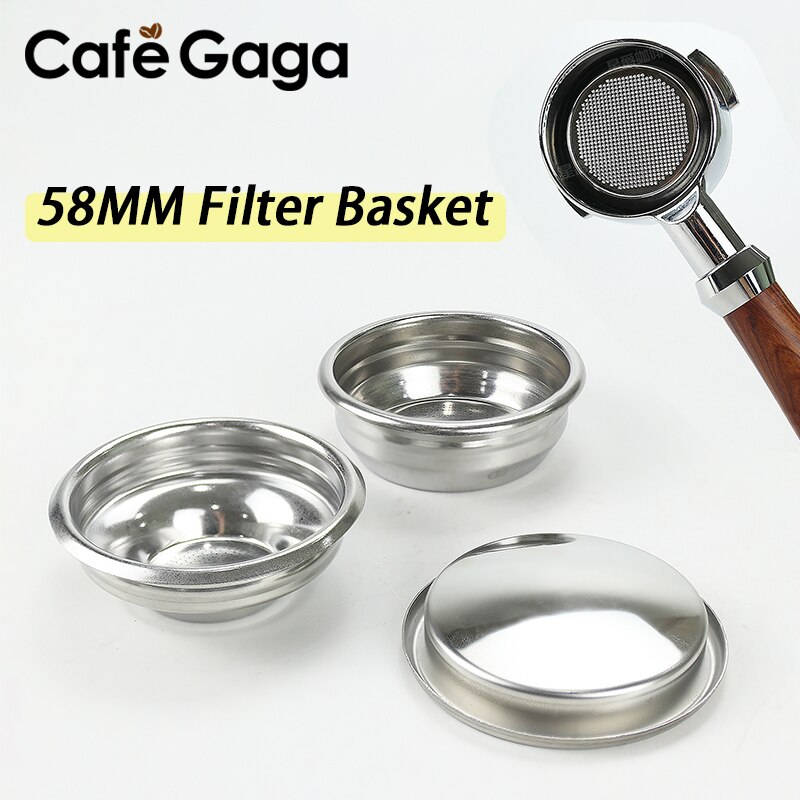 Cesta de filtro de 58MM para ROCKET Expobar E61, filtro de café sin fondo, tazón ciego de limpieza, accesorios de Espresso de acero inoxidable