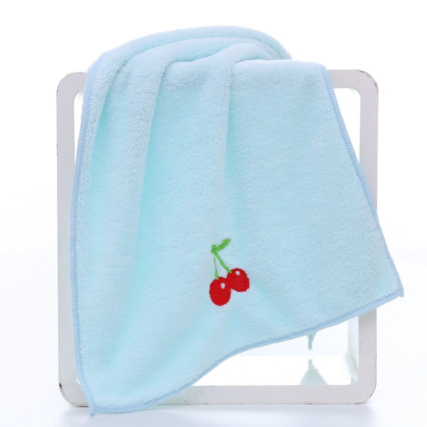 Vruchten Gezicht Handdoek Aardbei Cherry Geborduurde Badkamer Thuis Zacht Koraal Fluwelen Nordic Handdoeken Voor Volwassenen Kids Toalla De Cara: Cherry