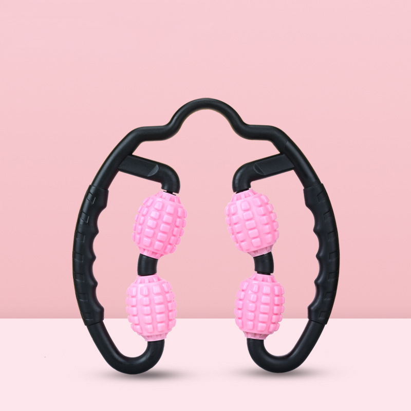 2/4/5 Wheel U Shape Trigger Point Massage Roller for Arm Leg Neck Muscle Tissue for Fitness Gym Yoga Pilates Sports