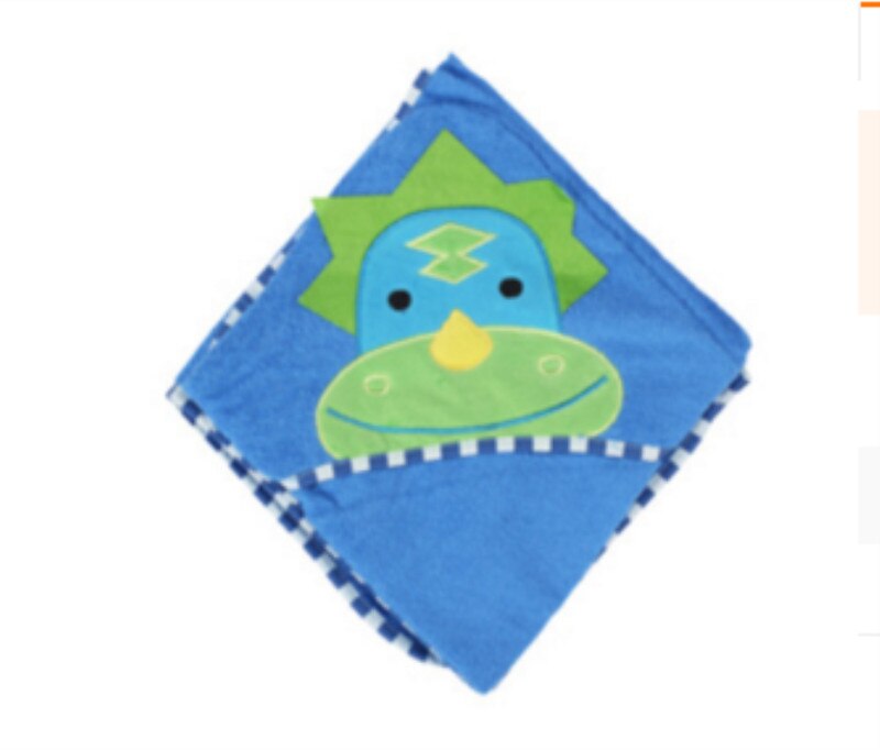 90x90cm baby baby kinderen badjas 100% katoen absorberende geen pilling badhanddoek met cap baby mantel cape T810: blue dinosaur