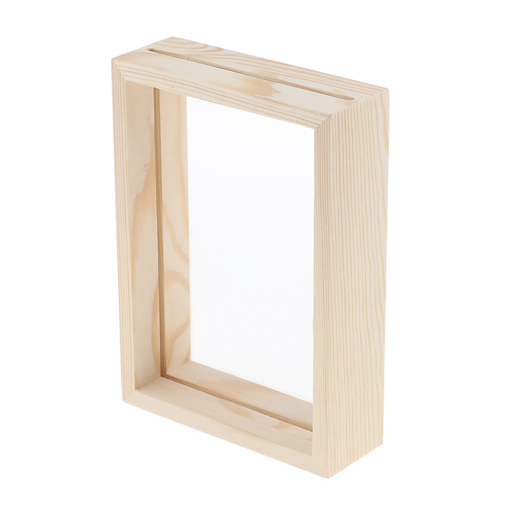 Transparante Foto Houten Frame Decor Met Glas Cover Muur Antieke Glas Moderne Fotolijst Display Houder Decor