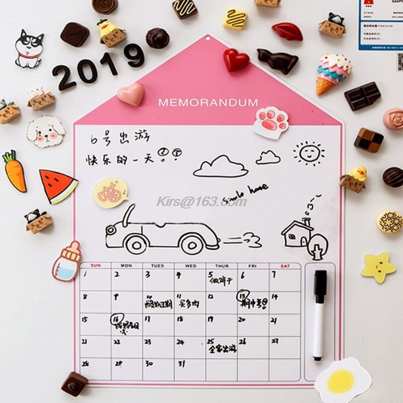 A3 imán para pizarra magnética suave dibujo nevera bolígrafo con calendario