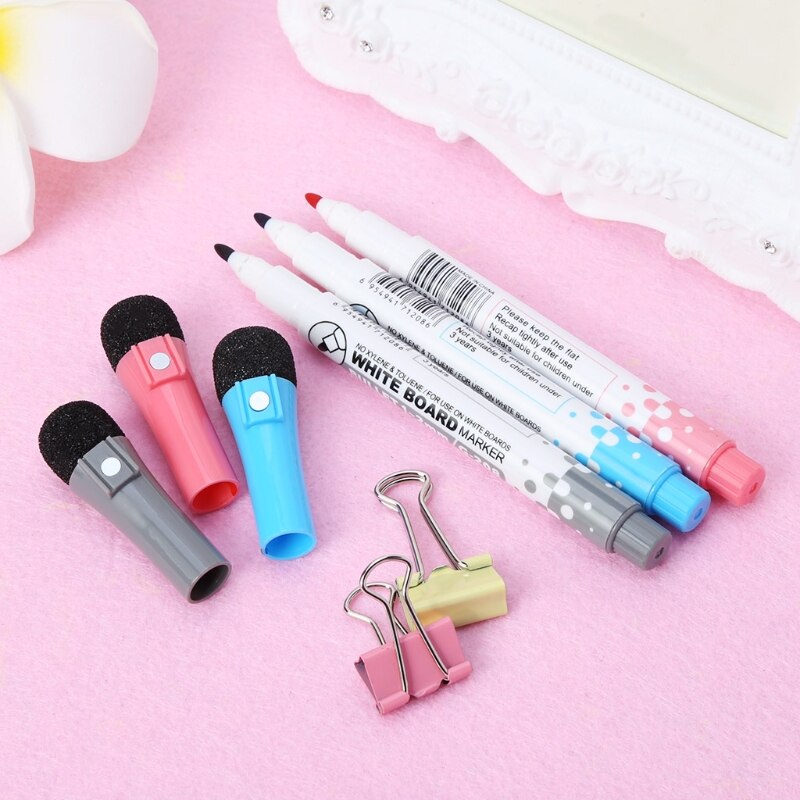 Magnetische Whiteboard Marker Pen Uitwisbare Droog Uitwisbare Inkt Mark Teken Met Gum M5TE