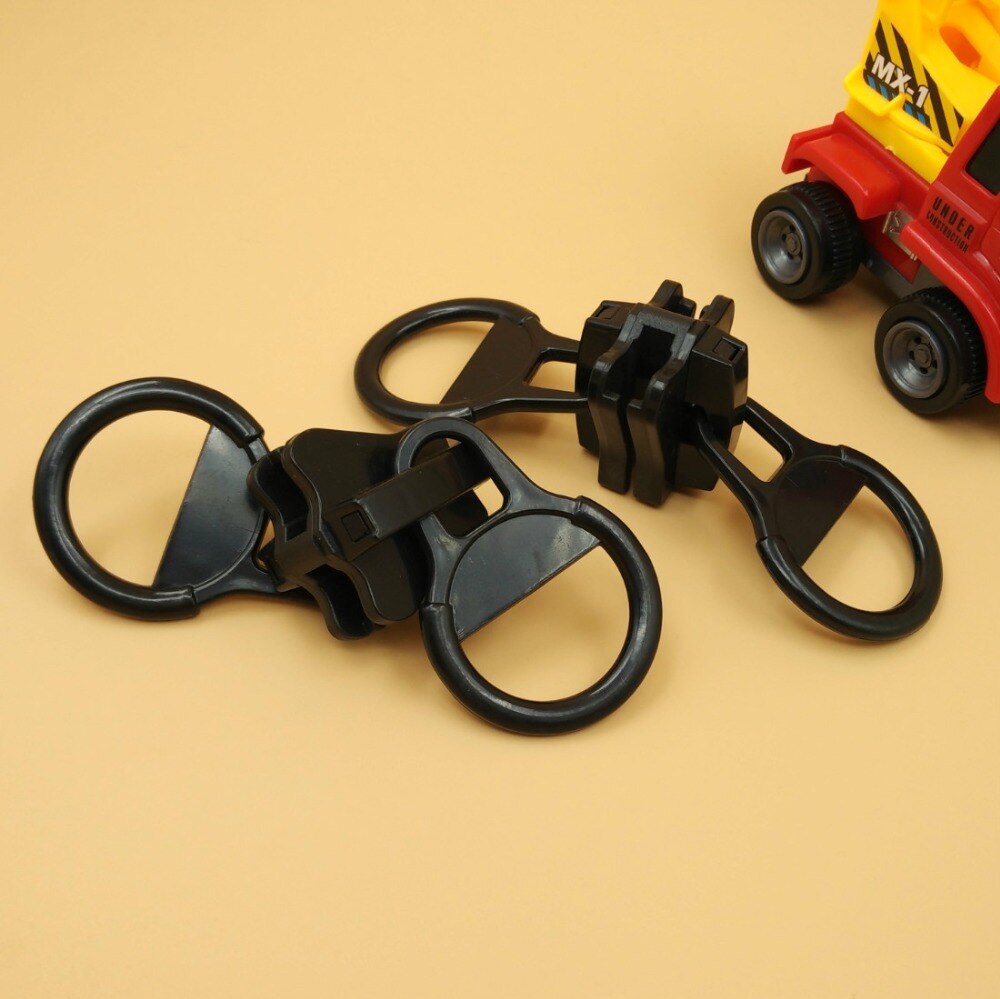 20# Extra Large Big Size Black Plastic Zipper Sliders For Resin Zipper Double Round Pulls Repair Fix diy a Zipper