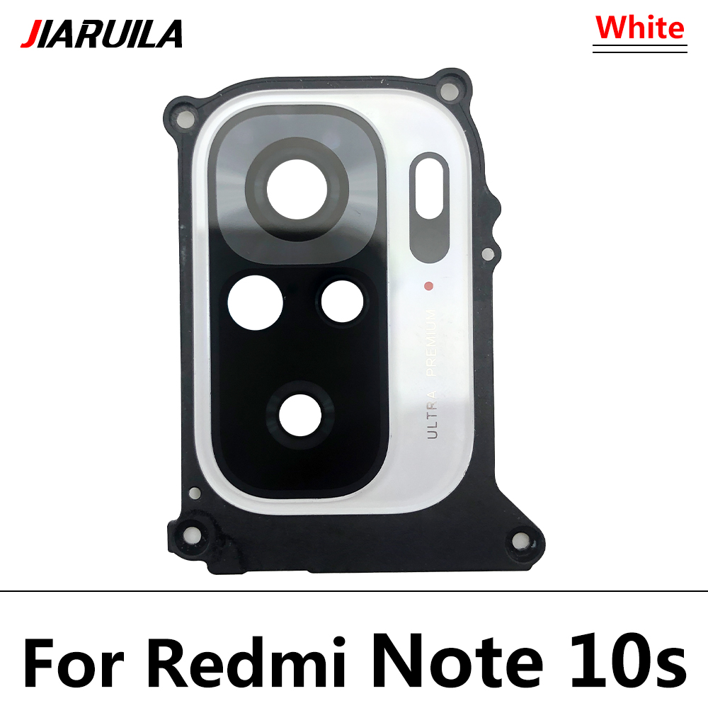 Rear Back Camera Glass Lens With Frame For Redmi Note 10S 10 Note10 Pro Cell Phone Repair: Note 10S White