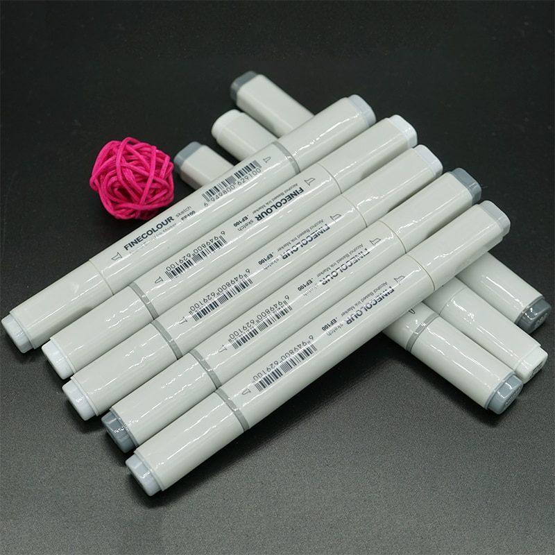 Greys 7 stijlen inkt op alcoholbasis met dubbele punt, neutrale grijze kleur, schetsset, manga-tekenmarker, grijze tinten manga