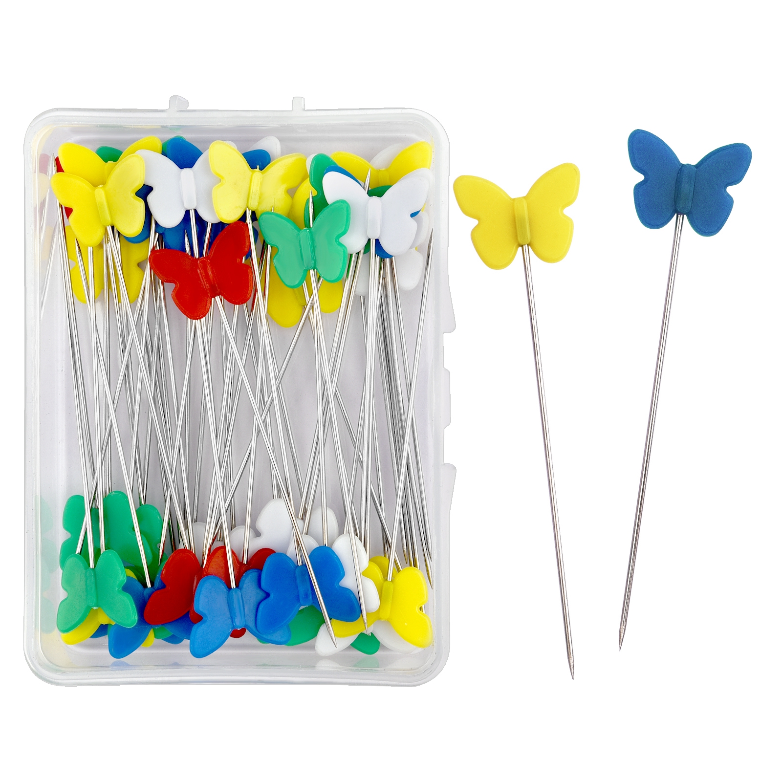 100/50 Uds. Alfileres de costura bordado herramientas para acolchar aguja fija alfileres de botón de Metal herramientas de accesorios de costura DIY: M / Oro