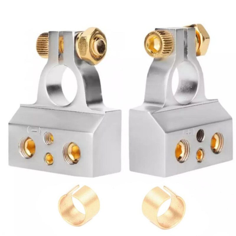 2PCS/set 2GA-10GA Car Battery Clip Connector Car Audio Modified Battery Head, Battery Clip Fit for Most Car, Boat, Van Battery