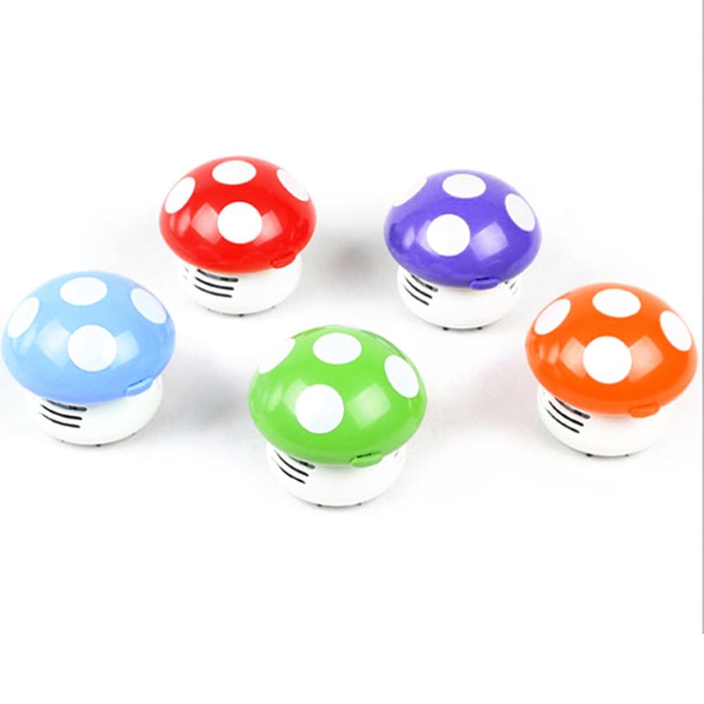 Cute Mini Mushroom Corner Desk Table Dust Vacuum Cleaner Sweeper
