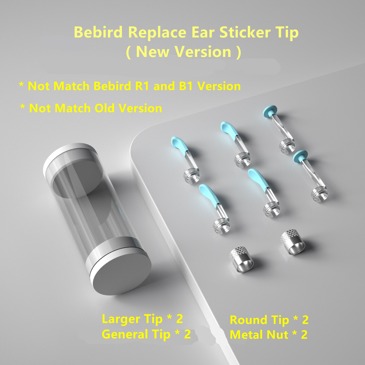 Bebird R1 R3 T15 X3 C3 B2 X17 M9 Original Visual Ear Sticks Earpick Health Care Cleaner Replace Tip Accessory PC Ear Pick Set: New Tip 4 2