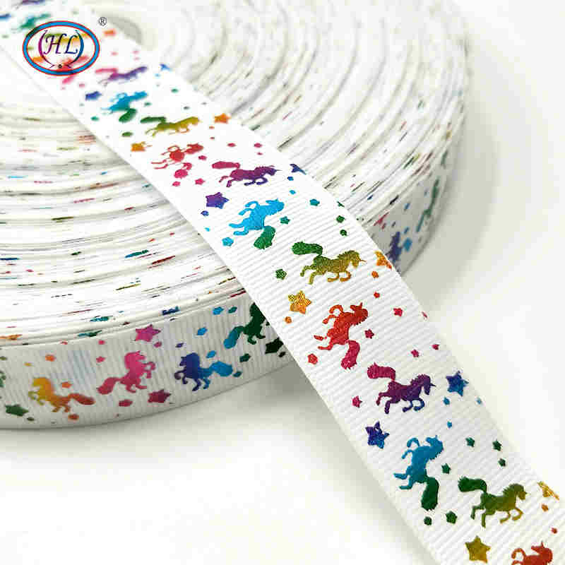 Kerst Lint Hl 5 Yards 25 Mm Stamping Grosgrain Linten Bruiloft Decoratie Diy Naaien Ambachten Voor Maken Haar bows: white