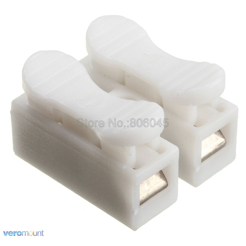 CH-2 CH-3 Lente Draad Snelkoppeling 2pin 3pin Elektrische Crimp Terminals Block Splice Kabel Klem Fit Led Strip 10 stuks