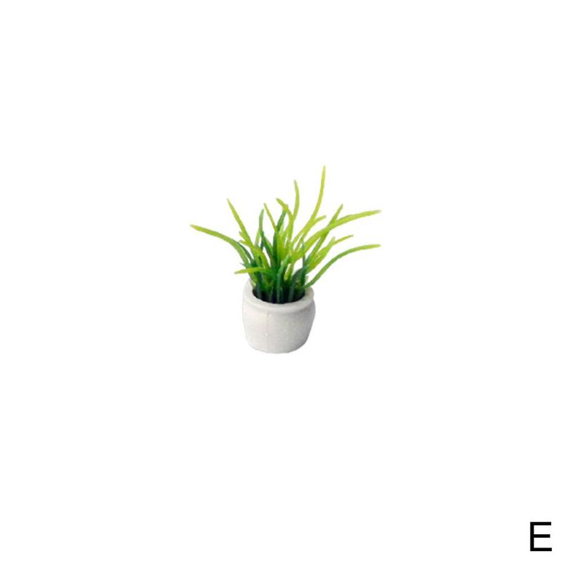Mini potteblomster og planter modellfremstilling diy håndlaget konstruksjonssand bordmateriale 3-5cm: E