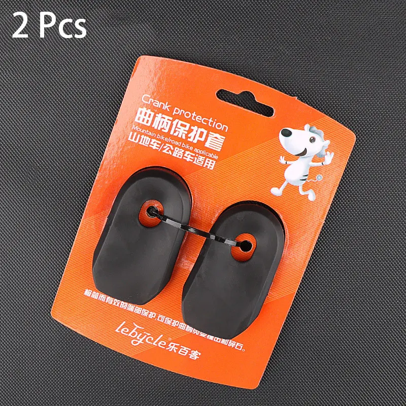 1 pair Silicone MTB Road Bike Crank Arm Skin Protectors Sleeve Cover Boot Cap Tools Kit Outdoor Cranksets Bicycle Components: black