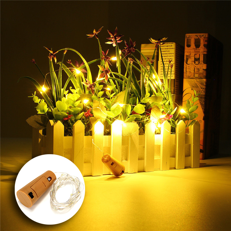 Guirnalda LED de 2M, guirnaldas de luces de alambre de cobre para botella de vidrio artesanal, decoración para fiestas, bares, bodas, navidad o San Valentín