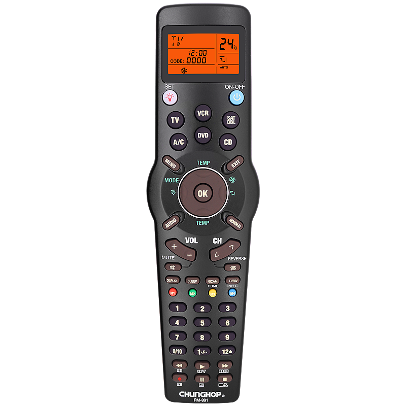 Multifunktion Ale 6-in-1-Universal--Lernfernbedienung geeignet für TV/einstellen-oben-Kasten/Klimaanlage/CD/DVD/Audio--Chunghop-RM-991